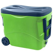 Caixa térmica 45l com rodas - verde vetboi