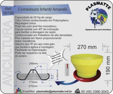 Comedouro infantil cap. 05 kg amarelo