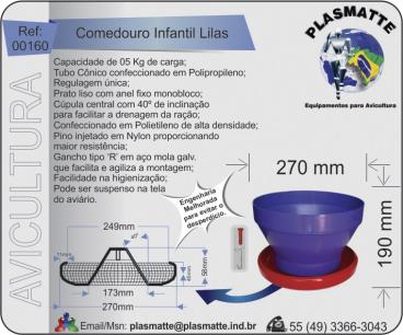 Comedouro infantil cap. 05 kg lilas