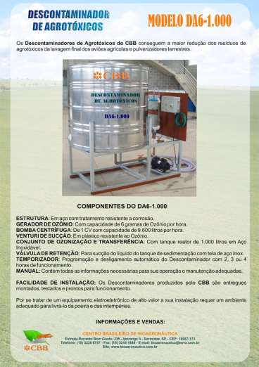 Descontaminador de agrotóxicos