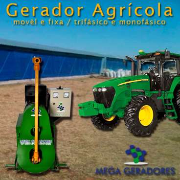 Gerador agricola de energia tratorizado de 20 kva