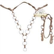 Conjunto de cabecada e peitoral muares sv5548
