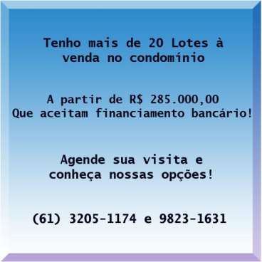 Lote condomínio reserva by santa monica - brasília