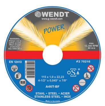 Disco de corte power wendt