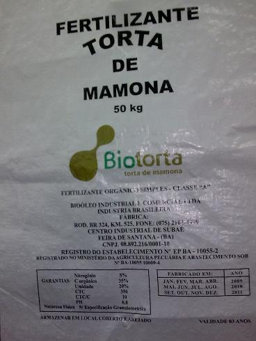 Adubo organico torta de mamona