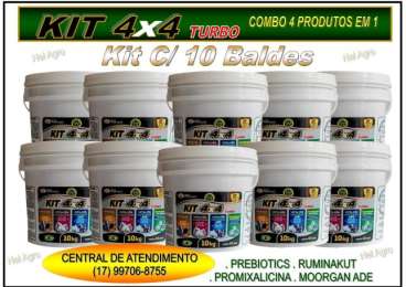 Kit 4x4 turbo, controle de carrapatos e moscas.