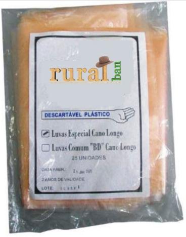 Luvas descartáveis para palpacao e inseminacao art