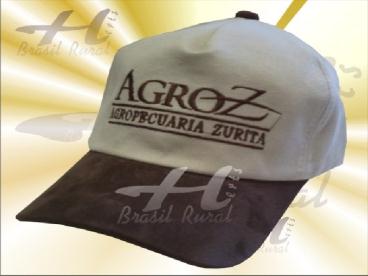 Boné personalizado areia com aba couro