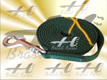 Cabo guia em nylon verde com mosquetao