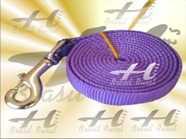 Cabo guia em nylon roxo com mosquetao