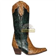 Bota texas amassada cano verde sv8952