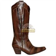Bota texas floral dourada sv8928
