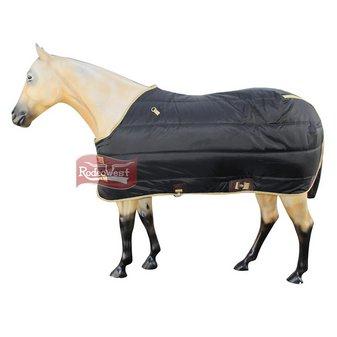 Capa de inverno p/ cavalo preta c/ forro - partrad