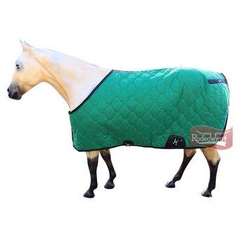 Capa p/ cavalo verde c/ forro de manta acrílica -