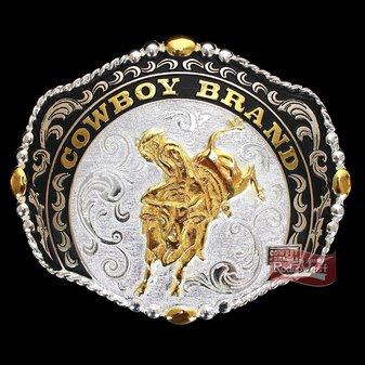 Fivela montaria em touro - cowboy brand