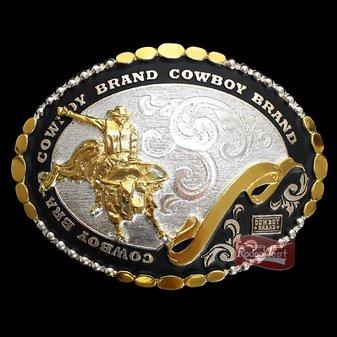 Fivela montaria em touro - cowboy brand