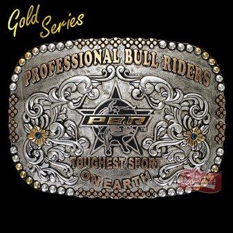 Fivela pbr gold series 3d toughest sport on ear