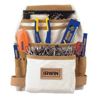 Pochete de ferramentas em lona com 10 bolsos