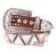 Cinto feminino importado em couro c/ strass, marga