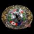 Fivela sumetal world rodeo champion c/ fundo negro