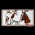Placa decorativa de alumínio paint horse - rodeo w
