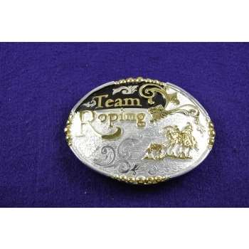 Fivela country - team roping - cowboy brand