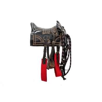 Arreio infantil - cassius - cor: preto