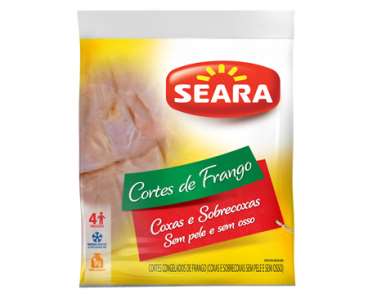 Coxas e sobrecoxas de frango congeladas