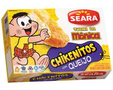 Chikenitos de queijo da turma da monica