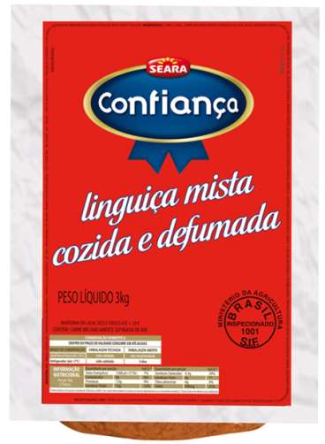 Linguica mista cozida e defumada confianca