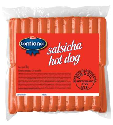 Salsicha hot dog confianca