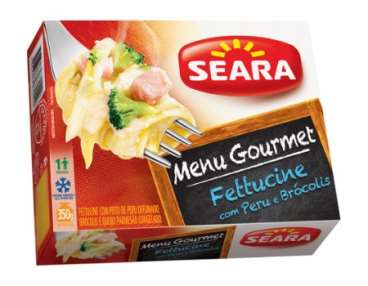 Seara menu gourmet fettucine com peru e brócolis
