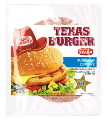 Hambúrguer texas frango a granel seara