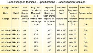 Arado subsolador - sh