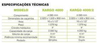 Carretas basculante kargo 4000