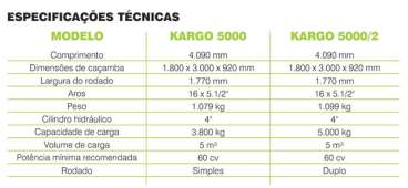 Carretas basculante kargo 5000