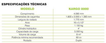 Carretas basculante kargo 8000