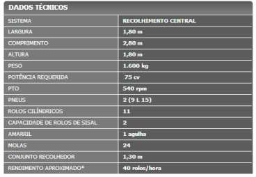 Enfardadeira para fardos zeus scf 08-10