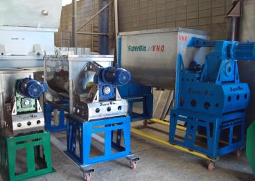 Batedores de tintas horizontais misturador ribbon