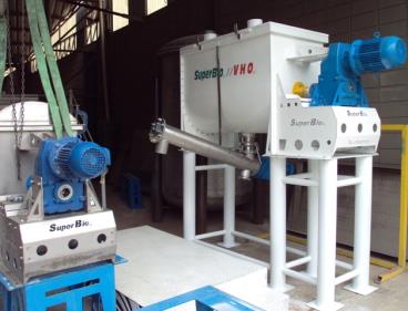Argamassa cimenticía misturador ribbon blender