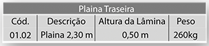 Plaina 2.30 m