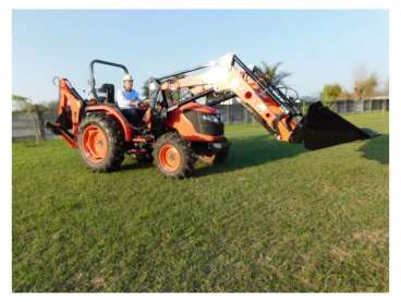 Pá dianteira hidráulica para trator f kubota 5100