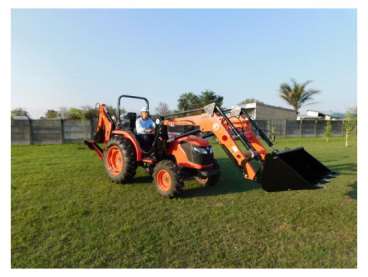 Pá dianteira hidráulica para trator f kubota 5100