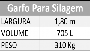 Acessórios pás carregadeiras garfo para silagem