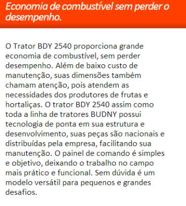 Trator bdy- 2540 - 25 cv