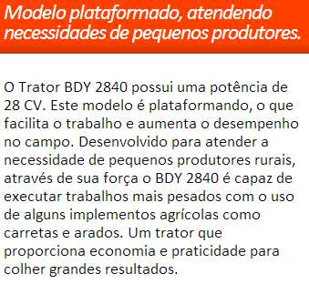 Trator bdy -2840- 28 cv