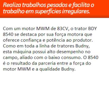 Trator bdy -8540- 83 cv